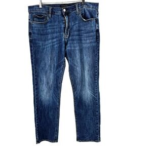 Lucky Brand  221 Straight Leg Jeans Men's 36X32 Dark Wash Western Cowboy Landman